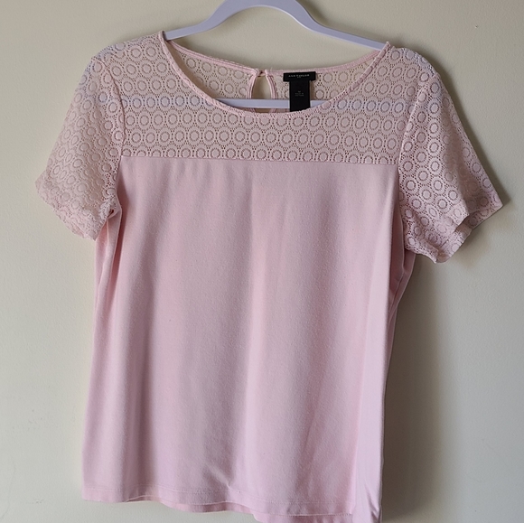 Ann Taylor Pink Short Sleeve Shirt